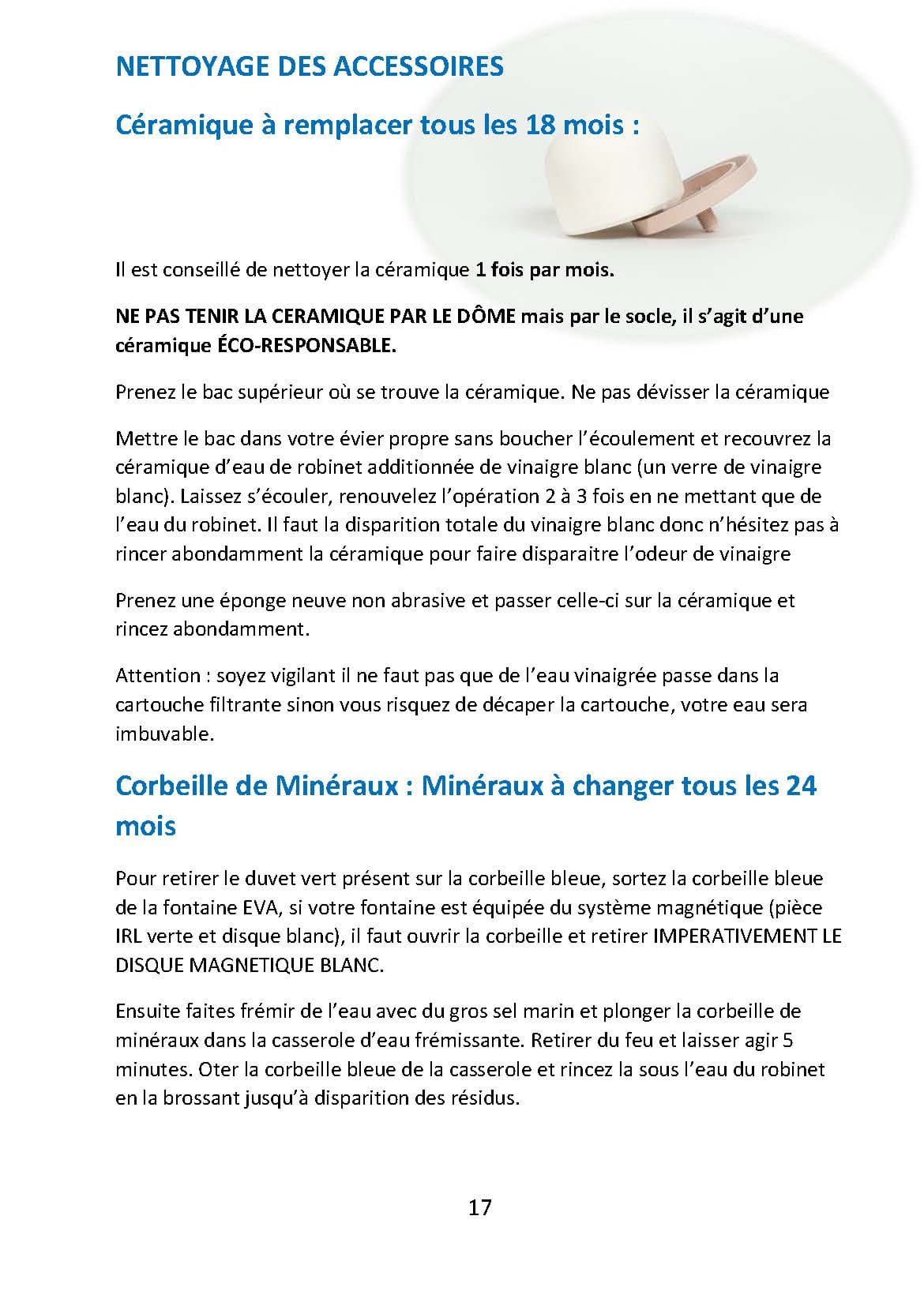 EVA UNITED LTD Cartouches filtres Céramique filtrante haute densité - fontaine EVA