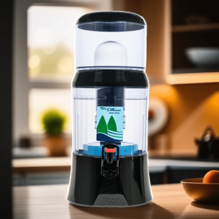 EVA UNITED LTD fontaine à eau eva Fontaine a eau filtrante EVA bep, 7 litres - noire - avec système magnétique