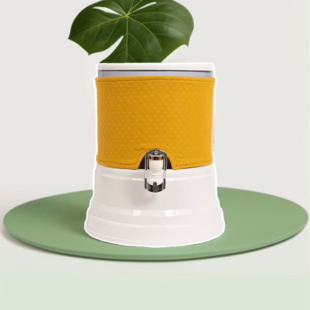 EVA UNITED LTD housses cuve verre inférieure 7 litres Housse bac inférieur - Fontaine Eva 7 litres cuve verre - coloris Gris clair - jaune