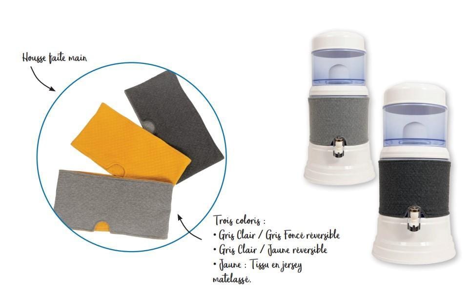 EVA UNITED LTD housses de protection Housse de protection UV - Fontaine Eva 7 litres cuve verre - coloris Gris clair - jaune