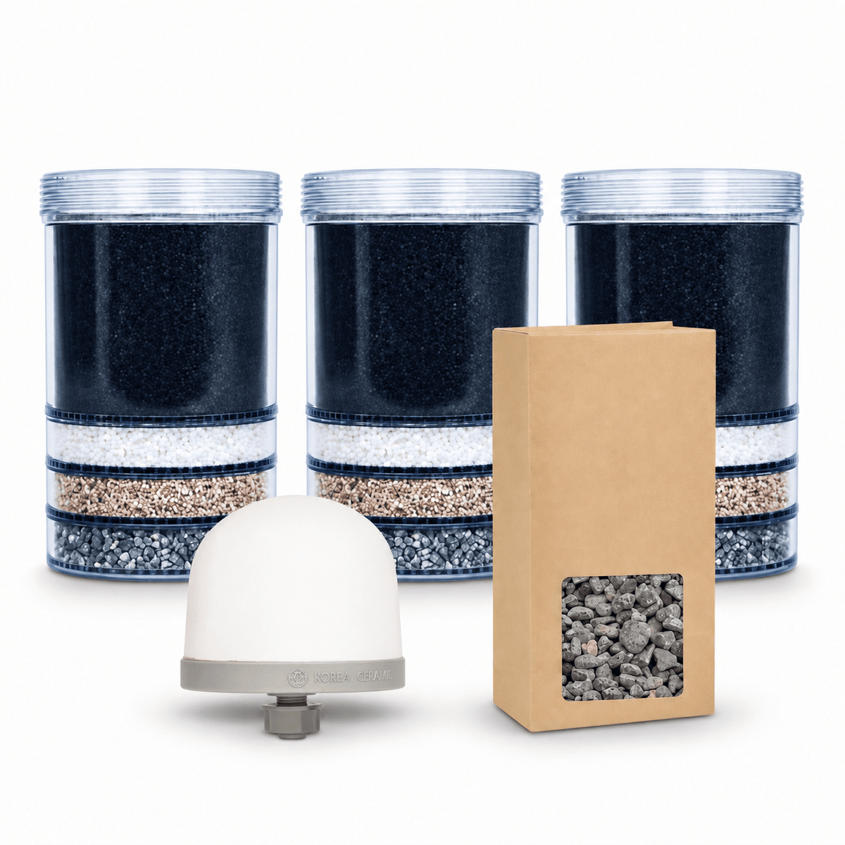 Pack Eva - filtration 18 mois - 3x filtres ultimate + 1 ceramique classique +1 recharge mineraux