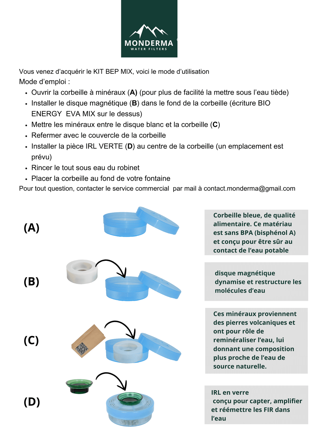 EVA UNITED LTD pièces et accessoires Eva Kit magnétisation bep EVA mix - pour fontaine a eau PLC